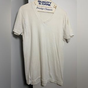 * M white Hanes v-neck undershirt